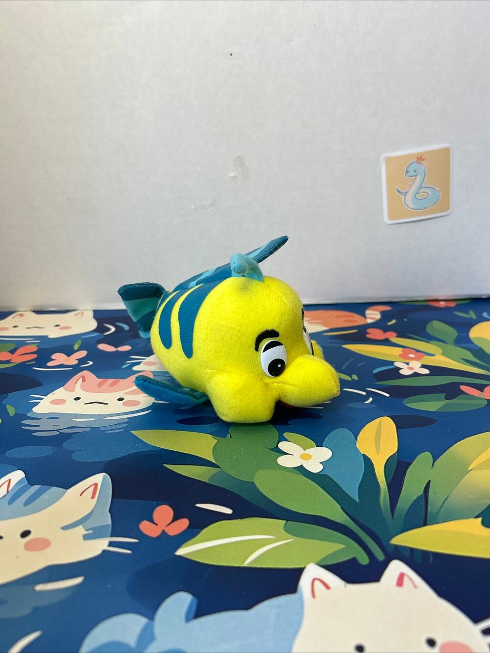 Vintage The Little Mermaid Flounder Plush Yellow Fish Walt Disney World